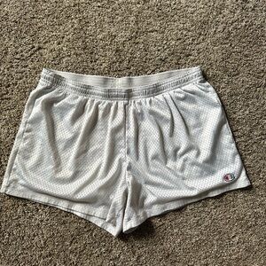 Champion Women's Athletic White Mesh Shorts